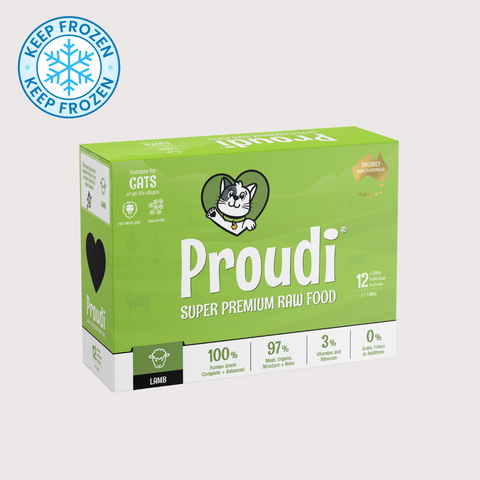 PROUDI 急凍生肉貓糧｜羊肉配方 (90g x 12)