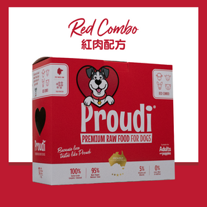 PROUDI 急凍生肉狗糧｜紅肉配方 (200g x 12)