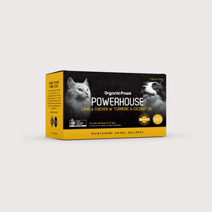 POWERHOUSE 急凍生肉貓狗糧｜有機認證羊肉&雞肉配方 (250gm x 6)