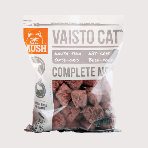 VAISTO CAT WHITE 急凍生肉貓糧｜牛肉＋極光豬【白】