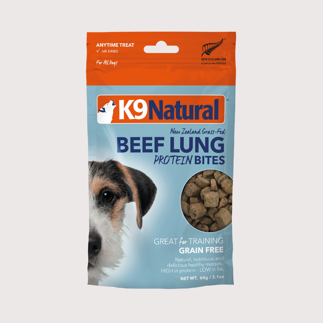 K9 Natural 風乾狗狗零食 - 牛肉肺粒粒, 50g