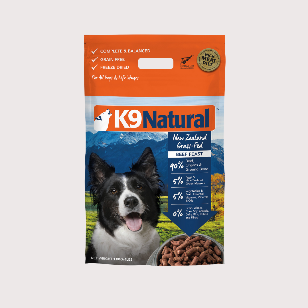 K9 Natural 凍乾生肉狗糧 - 牛肉盛宴 (500g, 1.8kg, 3.6kg)