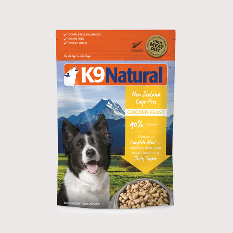 K9 Natural 凍乾生肉狗糧 - 雞肉盛宴(500g, 1.8kg)