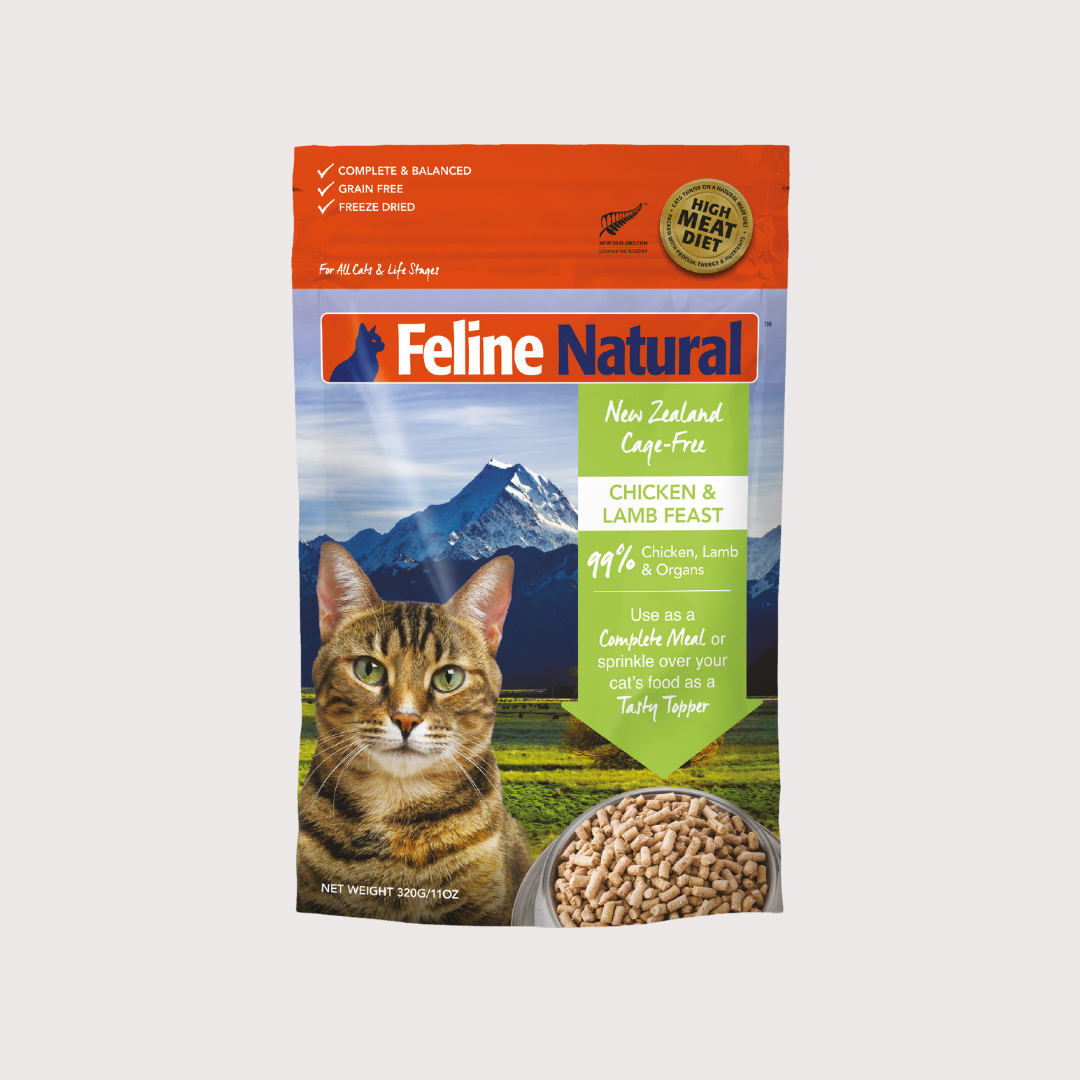 F9 Feline Natural 凍乾生肉貓糧 - 雞肉&羊肉盛宴, 320g