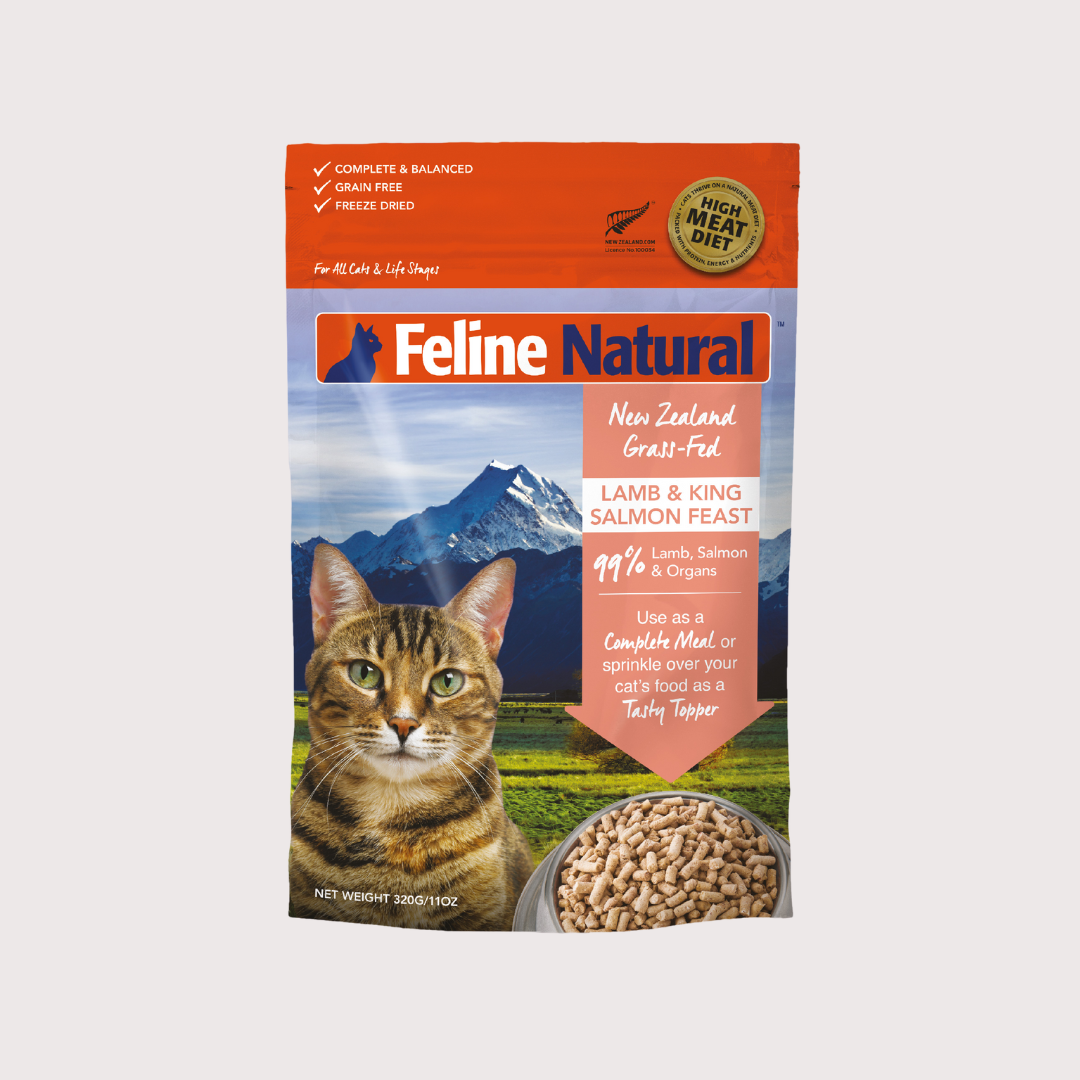 F9 Feline Natural 凍乾生肉貓糧 - 羊肉&三文魚盛宴, 320g