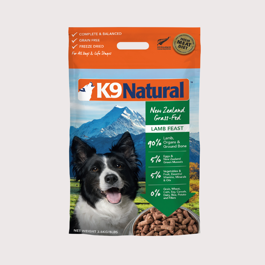 K9 Natural 凍乾生肉狗糧 - 羊肉盛宴 (500g, 1.8kg, 3.6kg)