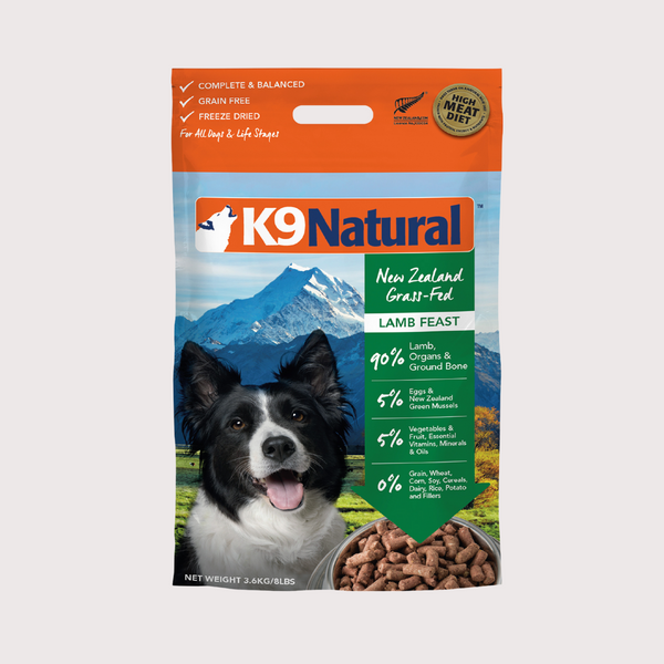 K9 Natural 凍乾生肉狗糧 - 羊肉盛宴 (500g, 1.8kg, 3.6kg)